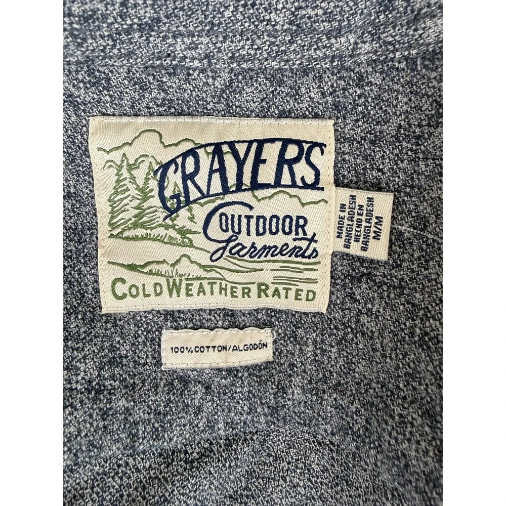 Grayers Heavyweight Shirt Jacket Men's Médium All‎  Finest Cotton Gray NWT